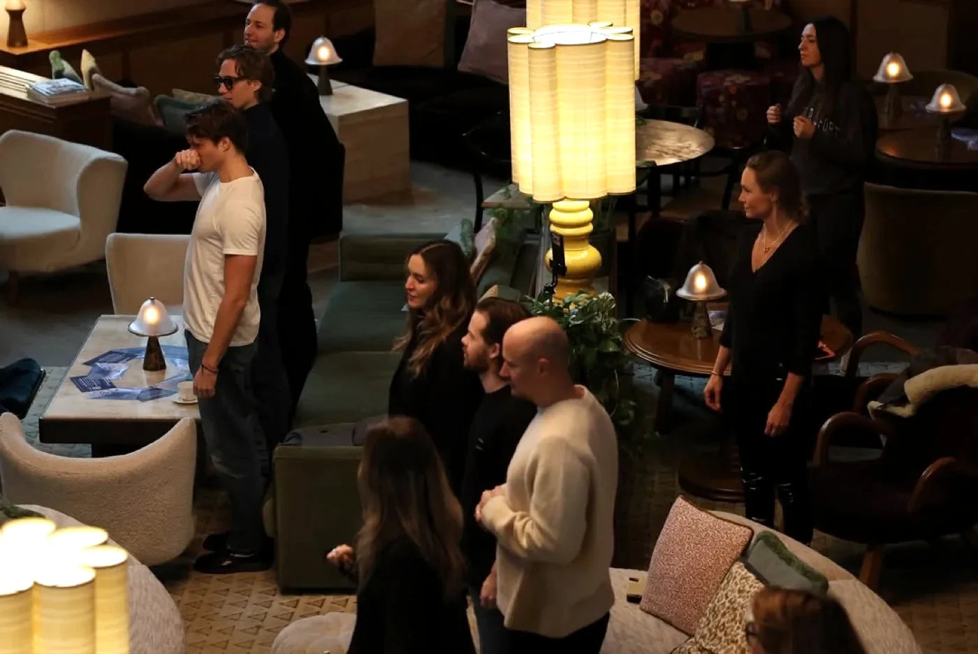 Guests gathered at the Soho House event lounge