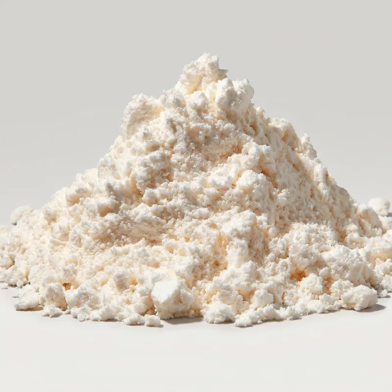 Bovine collagen peptide powder, studio close-up